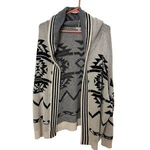 Ecote Urban Outfitters Womens Aztec Hooded Cardigan Sweater Size M, Boho, Oversi